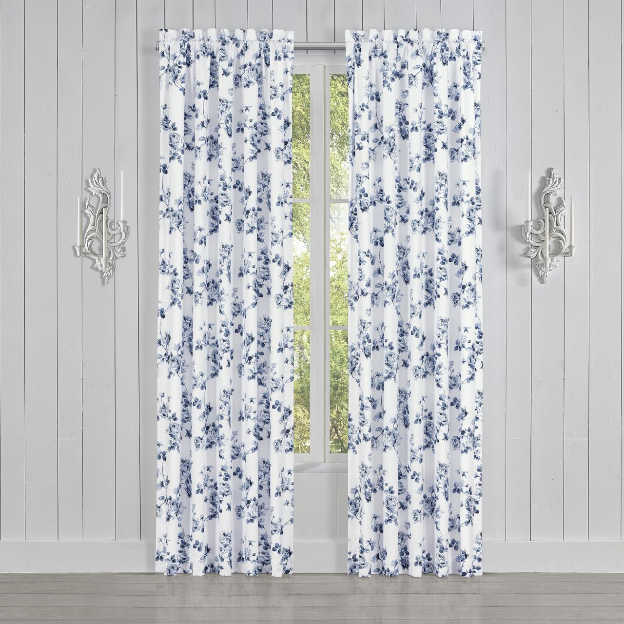 Rialto French Blue Curtain Pair - 193842121566