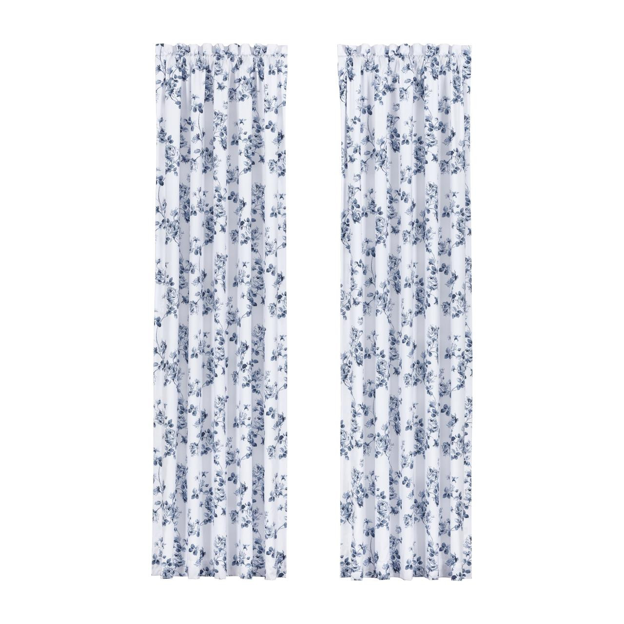 Rialto French Blue Curtain Pair - 193842121566