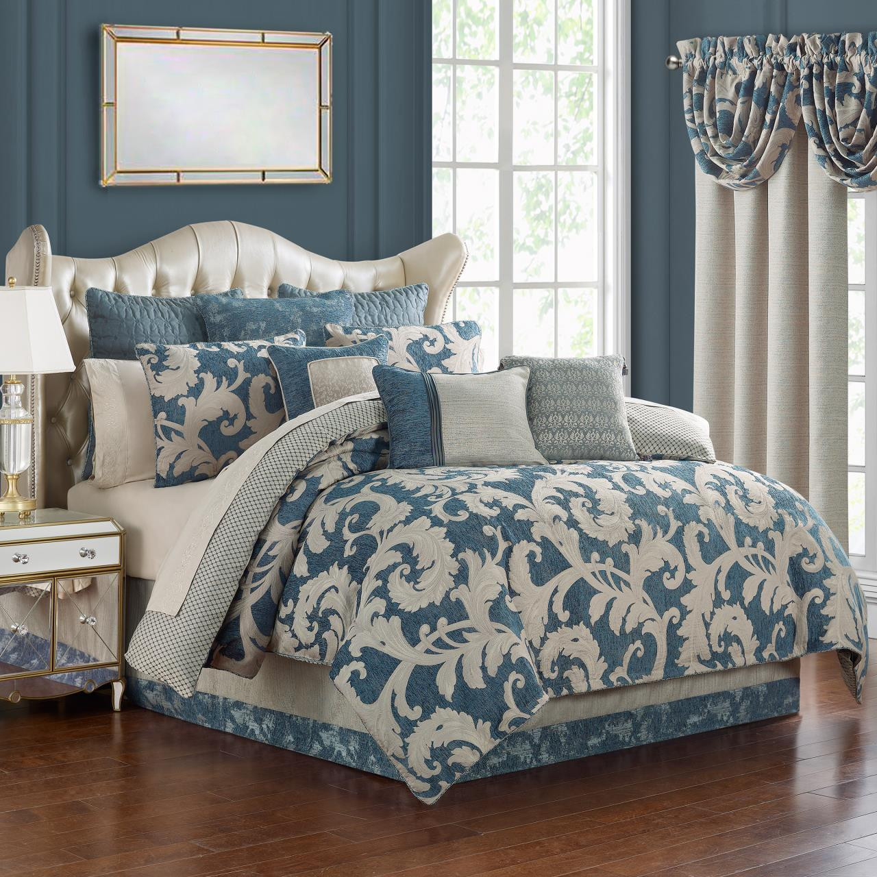 Laurent Navy Comforter Collection -