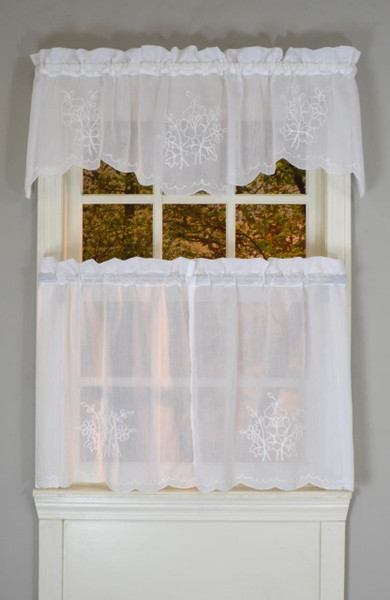 Swiss Tambour Lace Tier Curtain - 810002770685