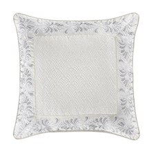 Becco White 20" Square Embellished Pillow - 193842123683