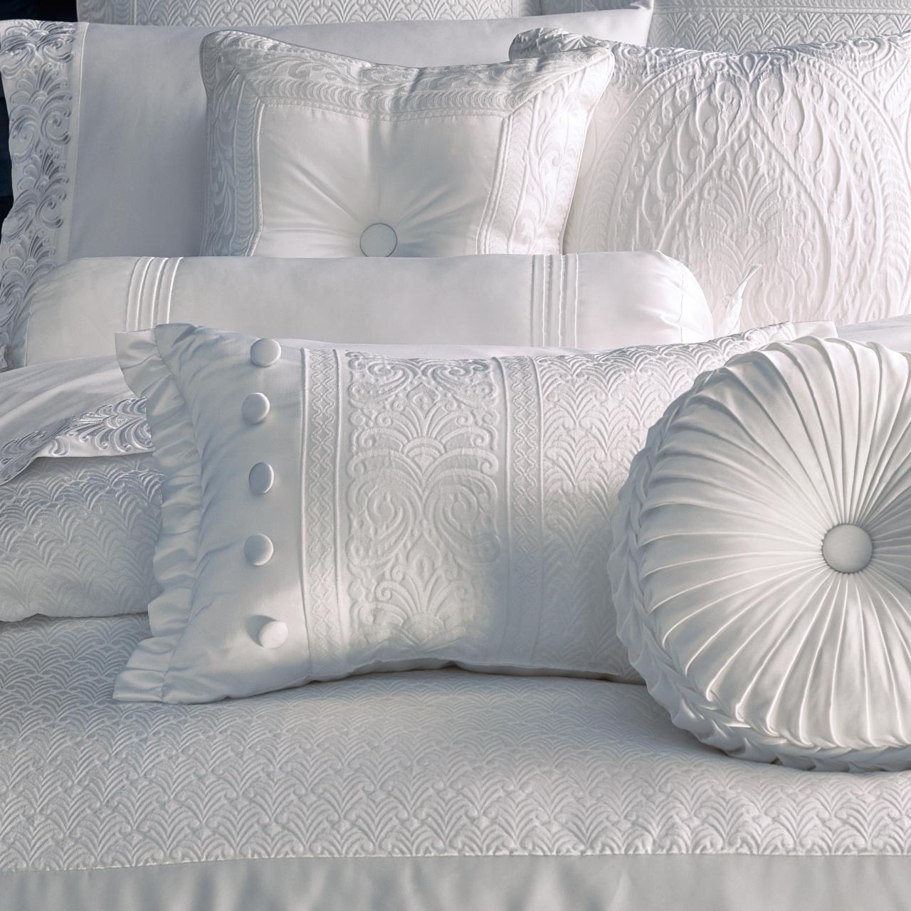 Becco White Boudoir Pillow - 193842123591