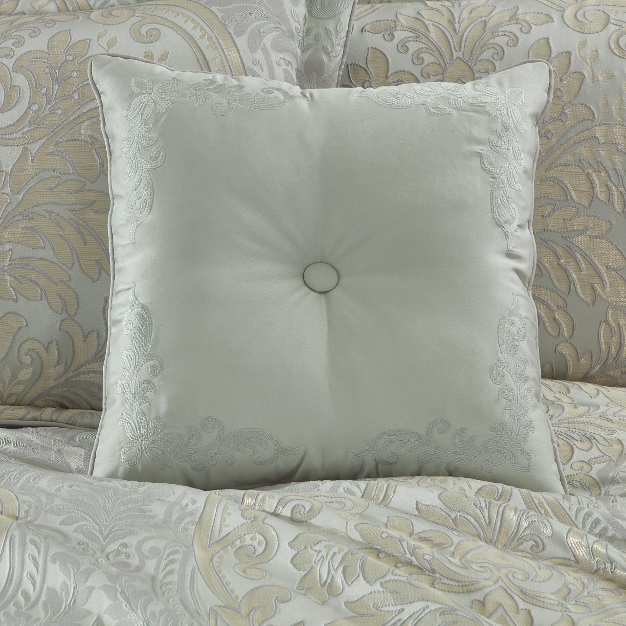 Belgium Spa 18" Square Embellished Pillow - 193842124550