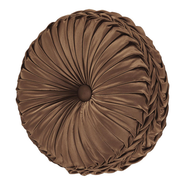 Surano Copper Tufted Round Pillow - 193842123089