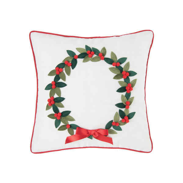 Holiday Wreath Pillow - 8246743972