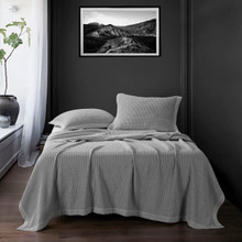 Waffle Weave Grey Bedding Collection -