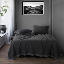 Waffle Weave Slate Bedding Collection -