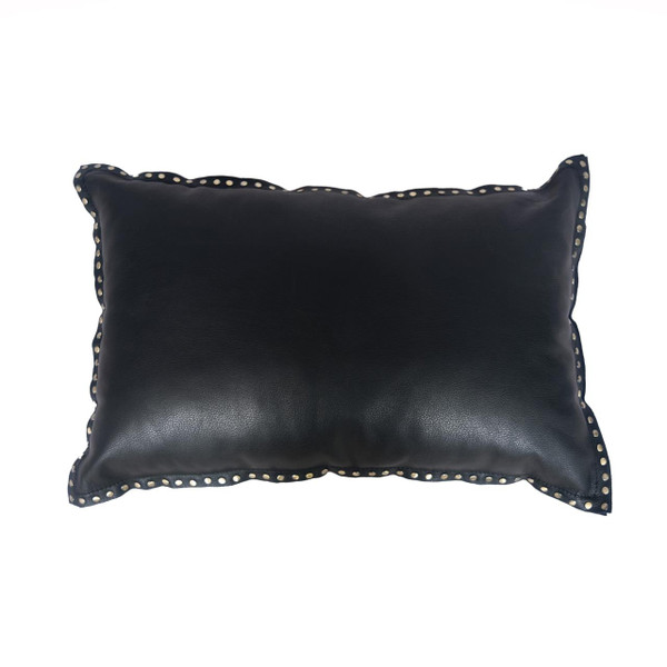 Eurosoft Leather Pillow w/ Studded Flange - 819652029891