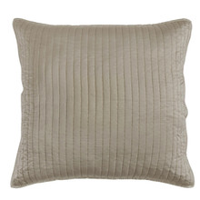 Satin Quilted Taupe Euro Sham - 819652025169
