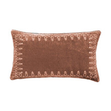 Stella Dusty Rose Silk Velvet Lumbar Pillow - 840118807180