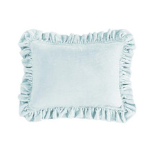 Stella Icy Blue Silk Velvet Boudoir Pillow - 840118808026
