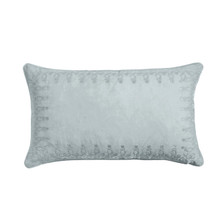 Stella Icy Blue Silk Velvet Lumbar Pillow - 840118808057