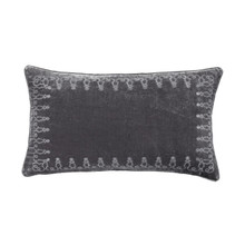 Stella Slate Silk Velvet Lumbar Pillow - 840118807357