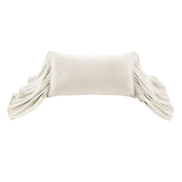 Stella Stone Silk Velvet Long Ruffled Pillow - 840118807319