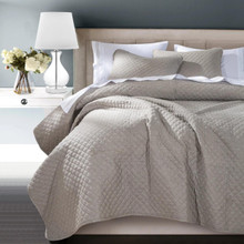 Anna Taupe Diamond Quilt Collection -