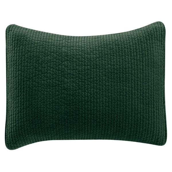 Stonewashed Cotton Emerald Velvet Sham - 819652029099