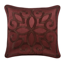 Chianti Red 18" Embellished Square Pillow - 193842126622