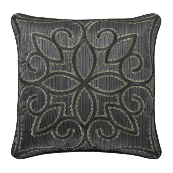 Deco Charcoal 18" Square Pillow - 193842124116