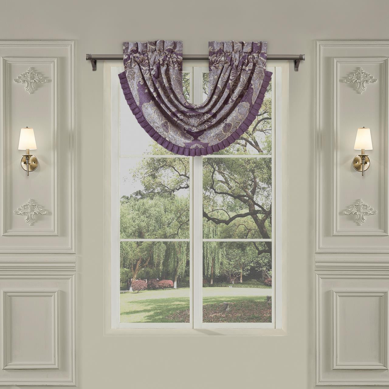 Dominique Lavender Waterfall Valance - 193842126592