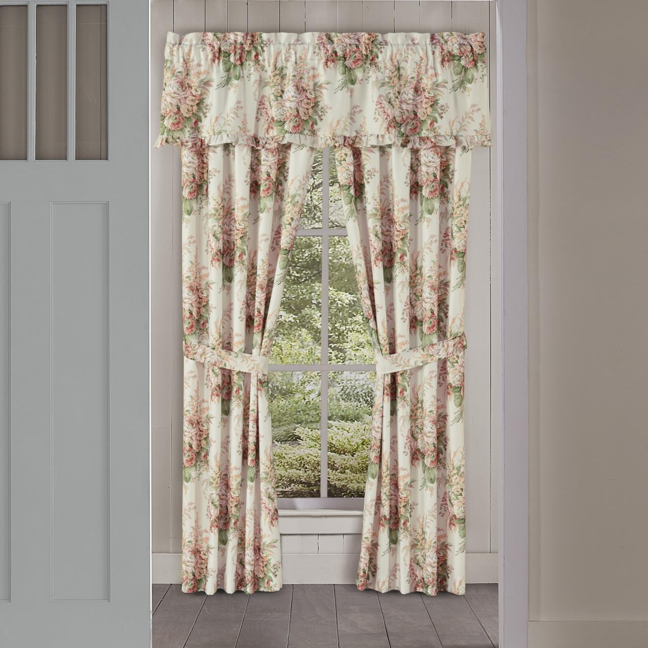 Estelle Coral Curtain Pair - 193842126868