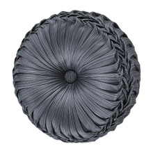 Leah Blue Tufted Round  Pillow - 193842126240