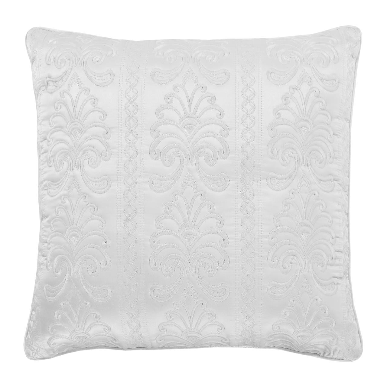Lyndon White 18" Square Pillow by J Queen New York Paul's Home Fashions