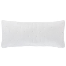 Vesper White Quilted Boudoir Pillow - 193842124710