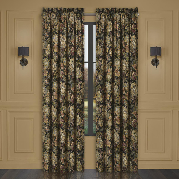 Stefania Black Curtain Pair - 193842126349