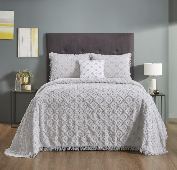 Charleston Grey Bedspread Set - 193675014202