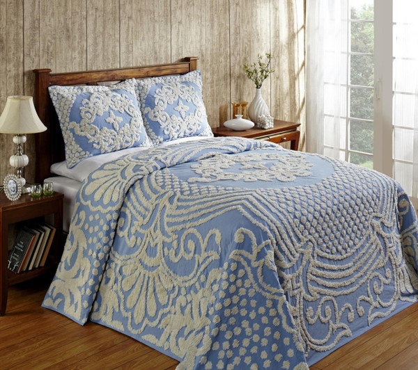 Florence Blue Bedspread - 840053026837