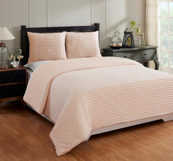 Olivia Peach Comforter Set - 840053098575
