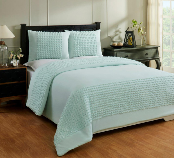 Olivia Turquoise Comforter Set - 840053098636