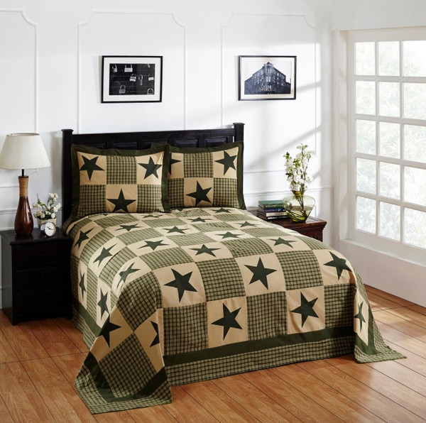 Star Green Gold Bedspread - 840053068967