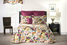 Martella Watercolor Floral Bedspread - 013864133012