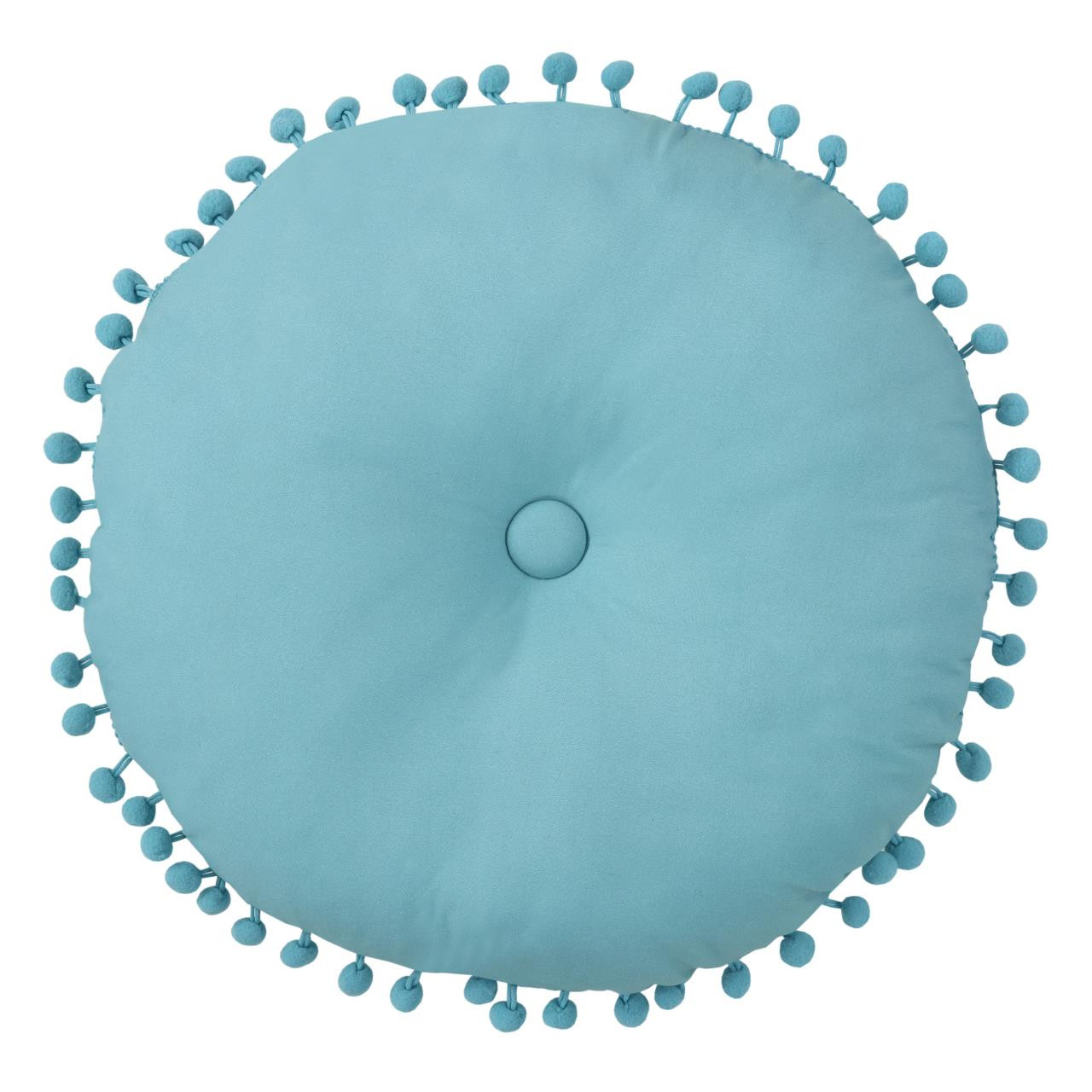 Afton Blue Round Pillow - 193842130339