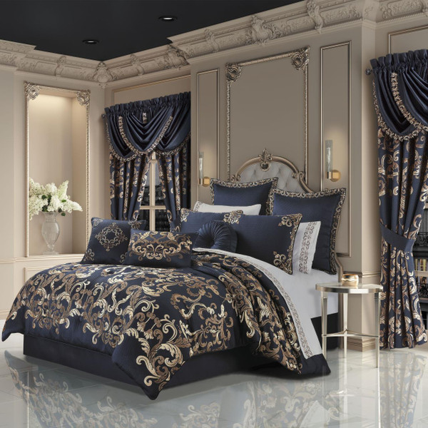 Caruso Royal Blue Comforter Collection -