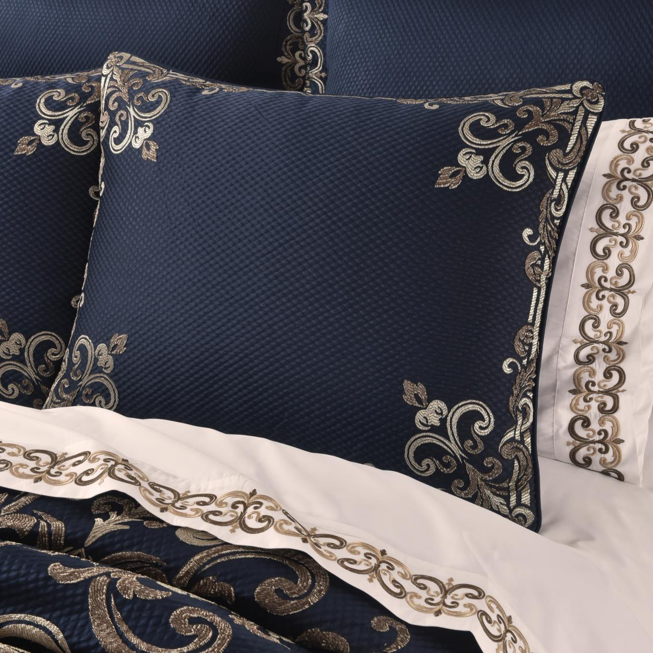 Caruso Royal Blue Comforter Collection -