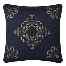 Caruso Royal Blue 18" Embellished Square Pillow - 193842129074