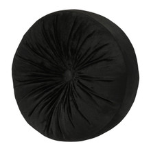 Montecito Black Tufted Round Pillow - 193842130094