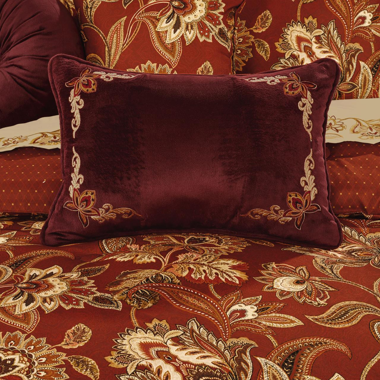 Montecito Red Boudoir Pillow by Royal Court Paul's Home Fashions