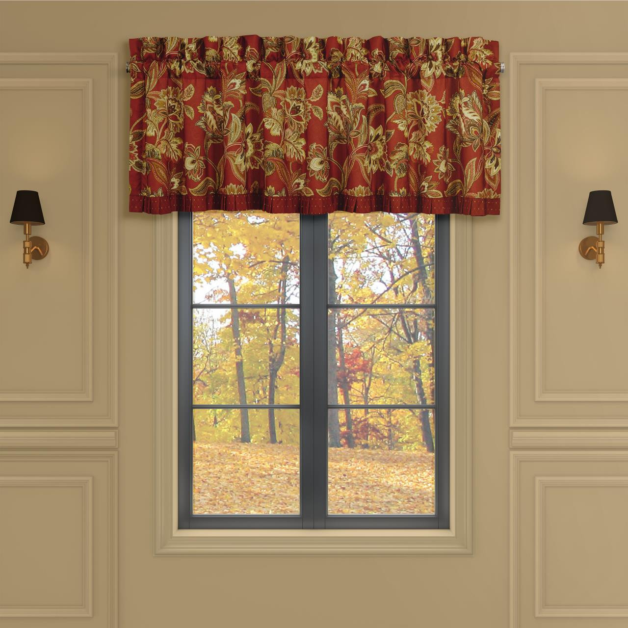 Montecito Red Straight Valance by Royal Court | Paul's Home Fashions