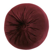 Montecito Red Tufted Round Pillow - 193842130223