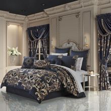 Caruso Royal Blue Comforter Set - 193842129111