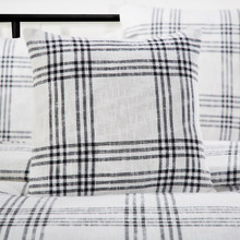 Black Plaid Ruffled Decorative Pillow - 810055898350