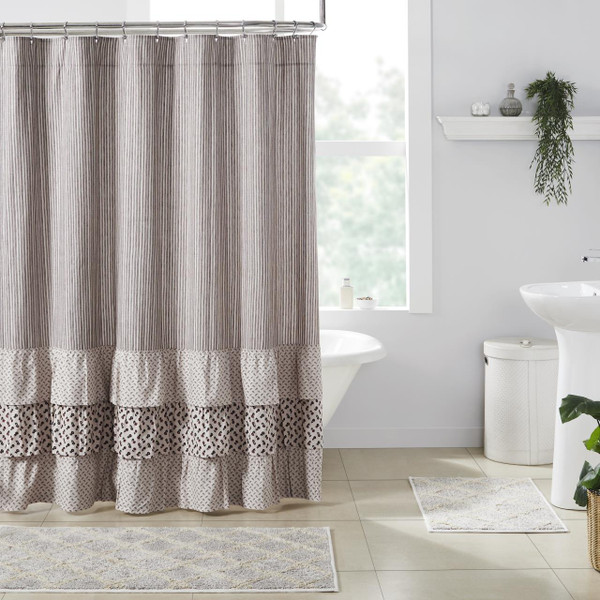 Florette Ruffled Shower Curtain - 810055899050