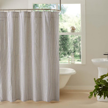 Kaila Floral Ticking Stripe Shower Curtain - 840233900919