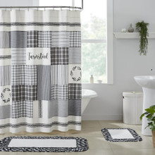 Sawyer Mill Black Patchwork Shower Curtain - 840233900339