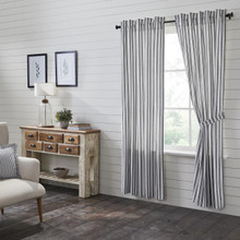 Sawyer Mill Black Ticking Stripe Curtain Pair - 840233900186