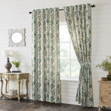Dorset Green Floral Curtain Pair - 840233912479