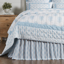 Avani Blue Bed Skirt - 810055893546